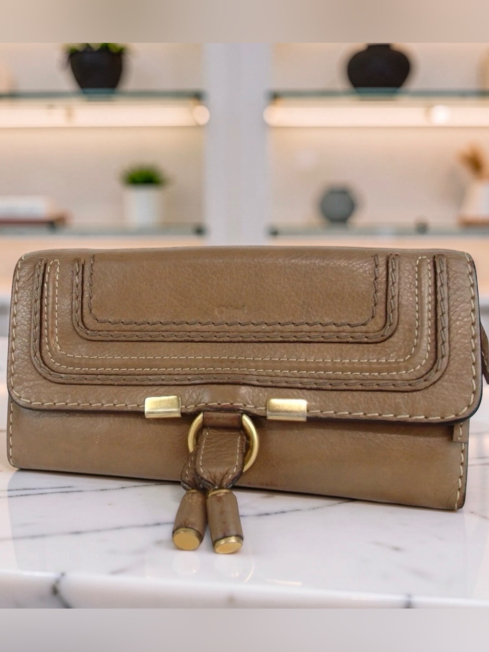 Chloé Marcie Leather Long Wallet ♥️